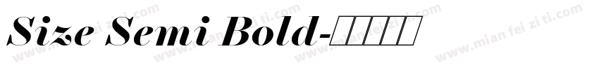 Size Semi Bold字体转换